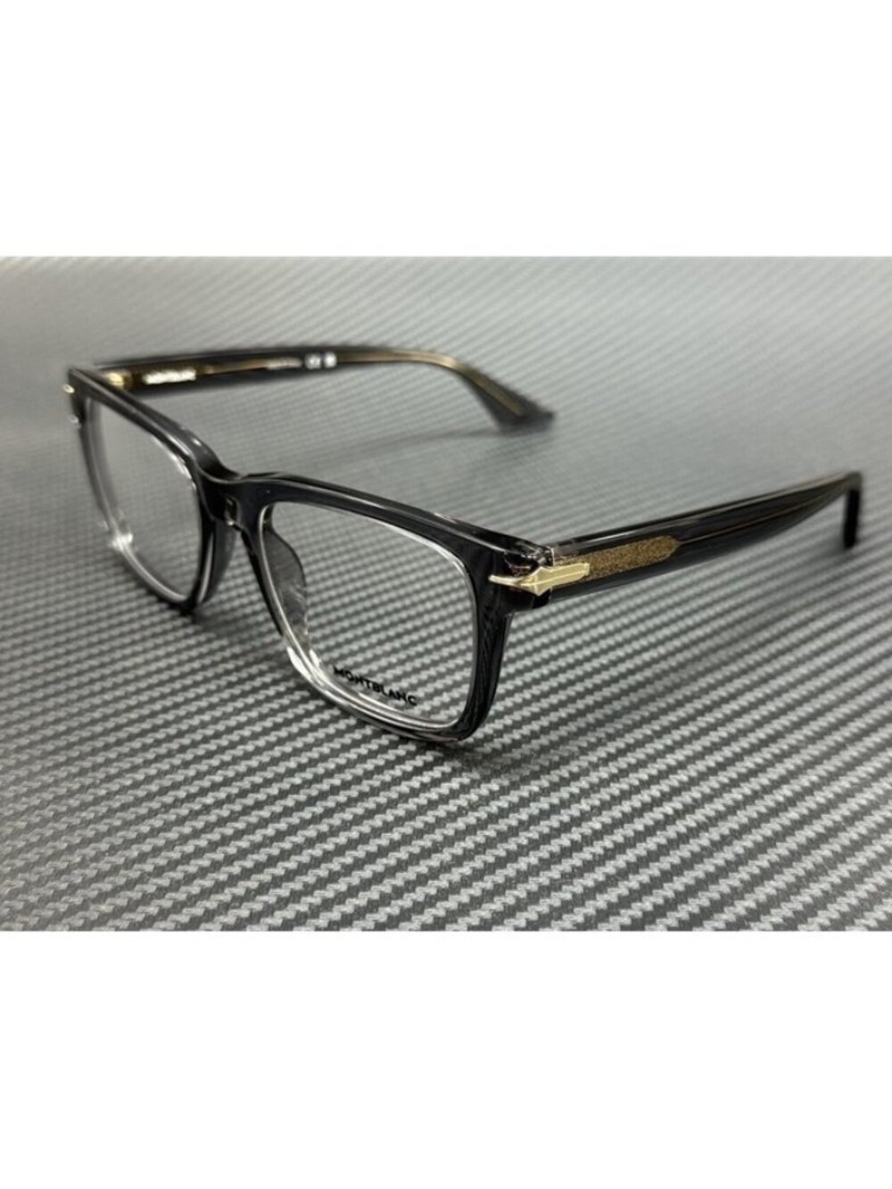 New Montblanc Men Grey Transparent Eyeglasses 54-19-150